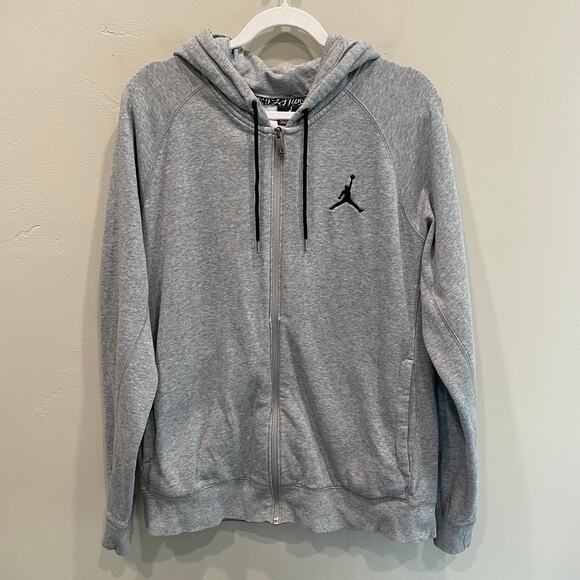 Air Jordan Jumpman Men’s Zip Up Hoodie in Gray - Size: Large - Picture 1 of 7